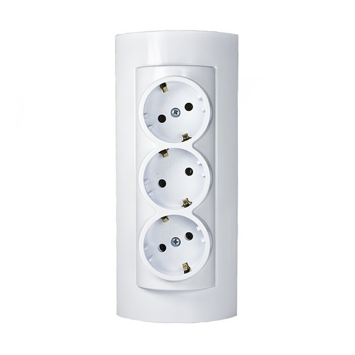 Aufputz fach kombi schuko - 3-fach,