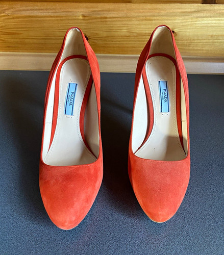 Prada wildleder pumps orange - wildleder,